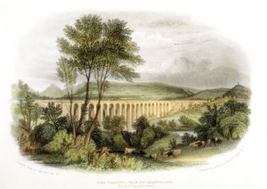Dee Viaduct, Vale of Llangollen, on the Shrewsbury, Wales and Chester Railway