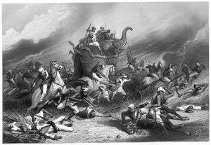 Defeat of the Peishwas army before Jhansi by General Rose, 1st April 1858