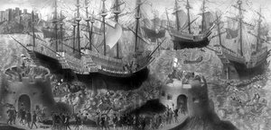 Departure of Henry VIII from Dover, May 1520 by Unbekannt