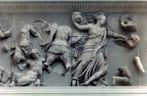 Detail from the Great Frieze of the Pergamon Altar by Unbekannt