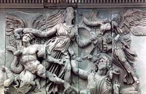 Detail from the Great Frieze of the Pergamon Altar by Unbekannt