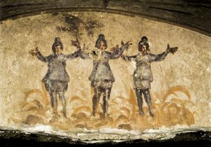 Detail of a fresco from the Catacombs of Priscilla, 2nd or 3rd century AD by Unbekannt