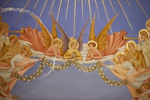 Detail of a Fresco in the Visitation Church in Ein Kerem: Angels by Unbekannt