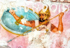 Painting on Etruscan Sarcophagus from Tarquinia (Detail) by Unbekannt