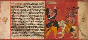 Devi Attacking a Demon by Unbekannt