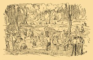 Digging and Washing for Gold in Australia in 1851 by Unbekannt
