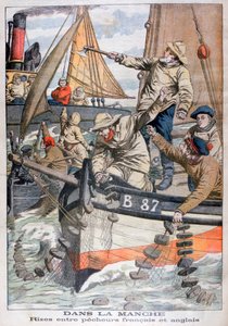 Dispute between French and English fishermen in the Channel, 1904 by Unbekannt