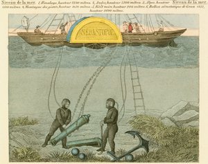 Divers Salvaging Guns from the Seabed, c1855 by Unbekannt