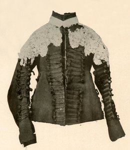 Doublet of Black Cloth Trimmed with Silk Braid and Crochet Buttons by Unbekannt
