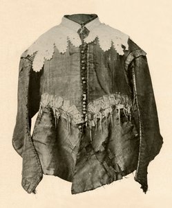 Doublet of black silk trimmed with points of galloon with silver aiglets by Unbekannt