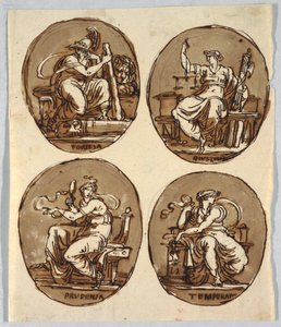 Drawing, Four Ovals by Unbekannt