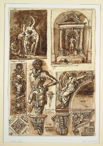 Sheets of Studies after Bolognese Monuments, 1811–14