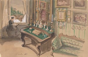 Drawing of an Interior: Salon, 1857