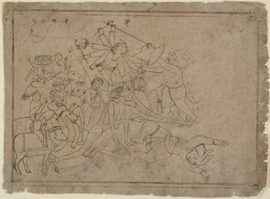Durga, Kali, and the Matrikas Battle the Demon Raktabija: Scene from the Devi Mahatmya by Unbekannt