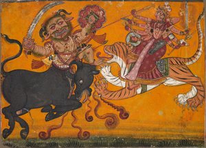 Durga Slaying Mahisha, c. 1700-1710 by Unbekannt