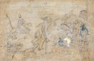 Durga and Kali Approach the Gathered Armies of Chanda and Munda