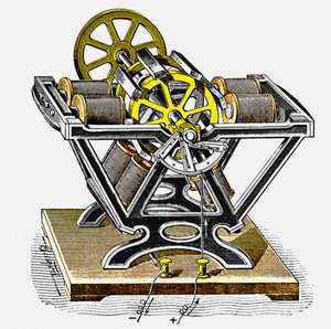 Early Electric Motor, Designed and Built by the Physicist and Engineer Moritz von Jacobi