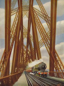 East Coast Express Crossing the Forth Bridge by Unbekannt