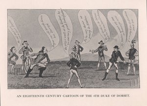 Edward Sackville, 4th Duke of Dorset, Playing Cricket by Unbekannt