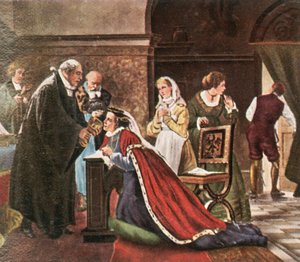 Electress Elisabeth Takes Communion After the Protestant Service