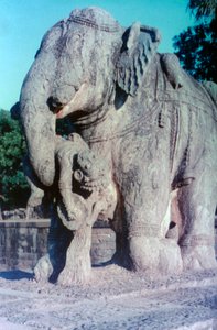 Elephant sculpture, Khajuraho, India