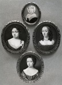 Elizabeth Cromwell, mother of Oliver Cromwell, and his daughters, Mary, Elizabeth and Bridget