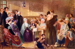 Elizabeth Fry 1780-1845 visiting Newgate Prison by Unbekannt
