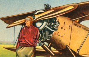 Elly Beinhorn with her plane by Unbekannt