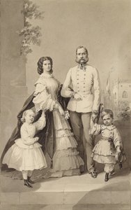 Emperor Franz Joseph I with Empress Elisabeth and their children by Unbekannt