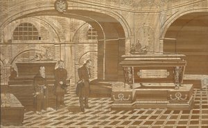 Emperor Nicholas I at the Coffin of Emperor Francis I of Austria, ca 1835 by Unbekannt