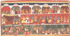 Encounters in Mathura: Page from a Dispersed Bhagavata Purana, ca. 1700 by Unbekannt
