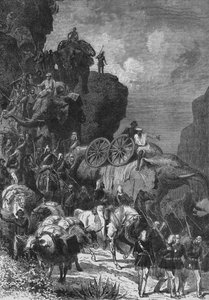 English Army on the March in Abyssinia