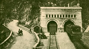 Entrance of the Simplon Tunnel 12 12 Miles Long Connecting Switzerland and Italy