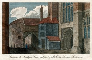 Entrance to Montague Close, and Part of St Saviour