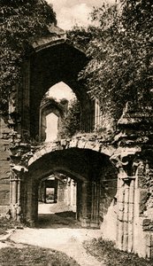 Entrance to the Banqueting Hall, Kenilworth Castle, Warwickshire, early 20th century