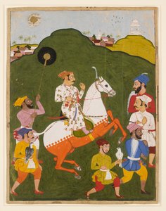 Equestrian Portrait of Maharana Raj Singh I of Mewar