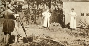 Eugene Lauste Recording the First Combined Moving Image and Sound by Unbekannt