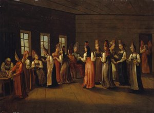 Eve-of-the-Wedding Party in a Merchant