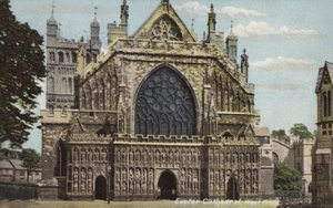 Exeter Cathedral, West Front by Unbekannt