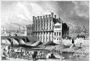 Exterior View of the Castle Grinding Mill at Sheffield by Unbekannt