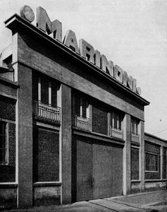 Facade of the Ateliers Marinoni, Montataire Oise architects, Perret Freres, c1928