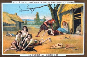 Famine in the Middle Ages, 19th Century by Unbekannt