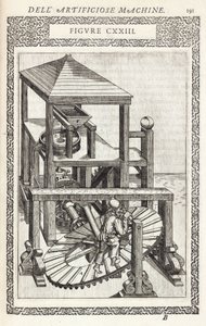 Treadmill for grinding grain by Unbekannt
