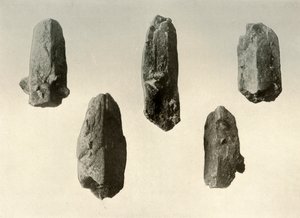 Feldspar Crystals from Summit of Mount Erebus Natural Size, 1909