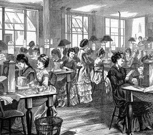 Female telegraph workers