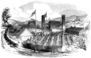 Fete in celebration of winning the coal on the Rhondda branch of the Taff Vale railway