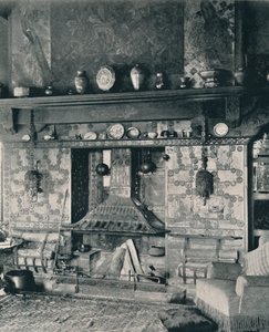 Fireplace in the Library of Mr. Louis C. Tiffany, 1897
