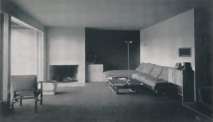 Fireplace corner by Richard J. Neutra