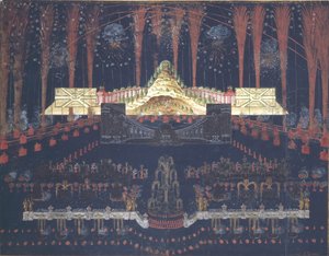 Fireworks and Illumination on April 25, 1742 in Moscow by Unbekannt