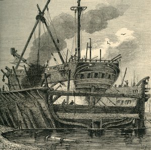 Floating Dock, Deptford, c.1820 by Unbekannt